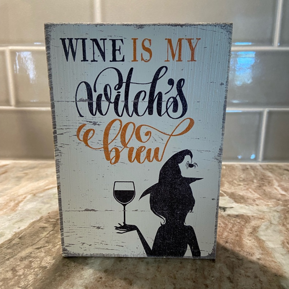 Witch's Brew Wine Sign